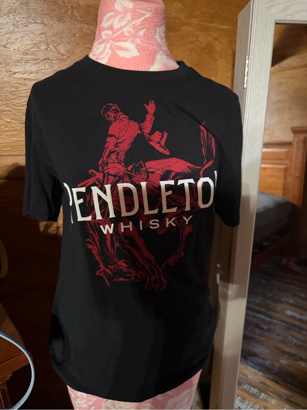 Pendleton Black Tee with Red Rodeo Graphic